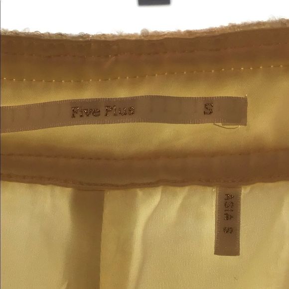 Five Plus Dress Cream Gold High Waist Shorts NWOT - Picture 4 of 7
